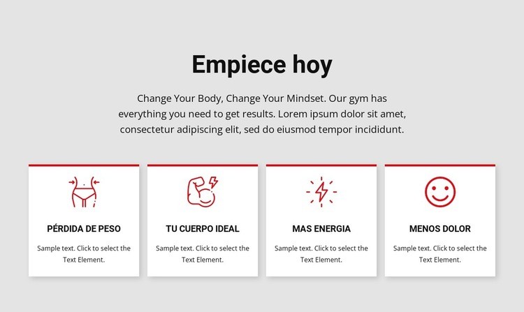 Programas de entrenamiento y entrenamiento. Plantilla HTML5