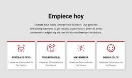 Diseño De Página Para Programas De Entrenamiento Y Entrenamiento.