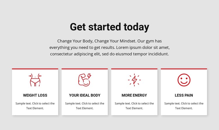 Workout and training programs HTML Template