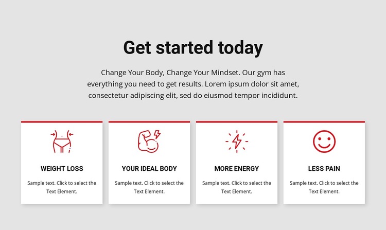Workout and training programs HTML5 Template