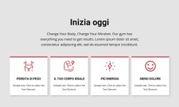 Allenamento E Programmi Di Allenamento - Mockup Di Sito Web Pronto Per L'Uso