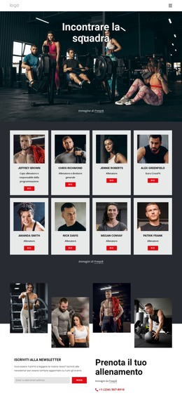 I Nostri Allenatori Sono Professionisti - Modello HTML5 Reattivo