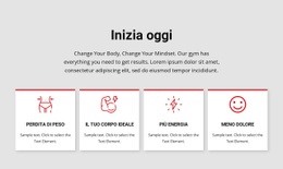 Layout Di Pagina Per Allenamento E Programmi Di Allenamento