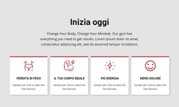 Allenamento E Programmi Di Allenamento - Modello Di Pagina Di Destinazione