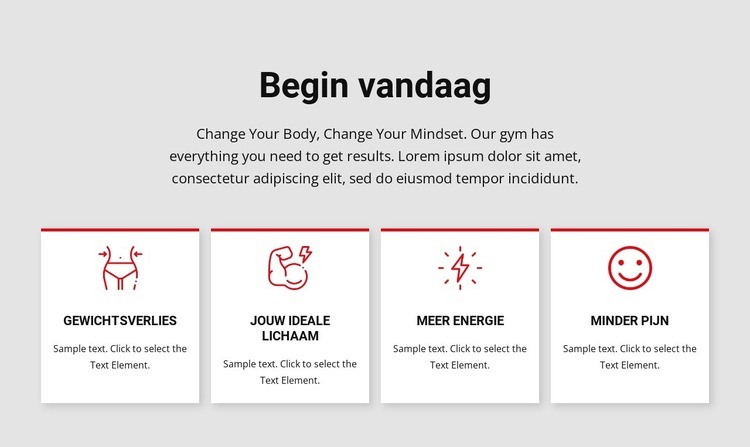 Trainings- en trainingsprogramma's Website mockup