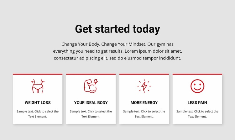 Workout and training programs Website Builder Templates