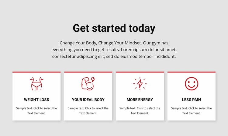 Workout and training programs Website Design