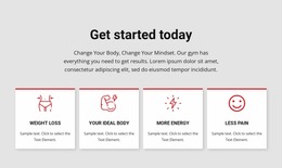 Workout And Training Programs -Ready To Use Website Mockup