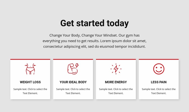 Workout and training programs Website Mockup