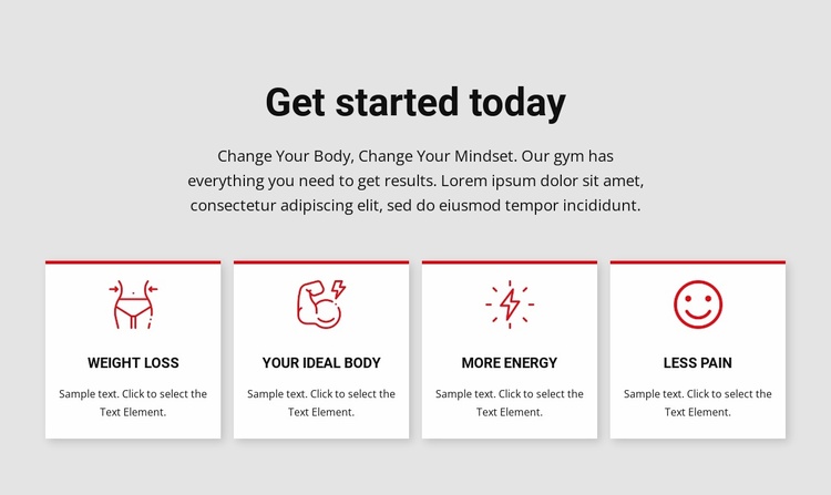 Workout and training programs Website Template