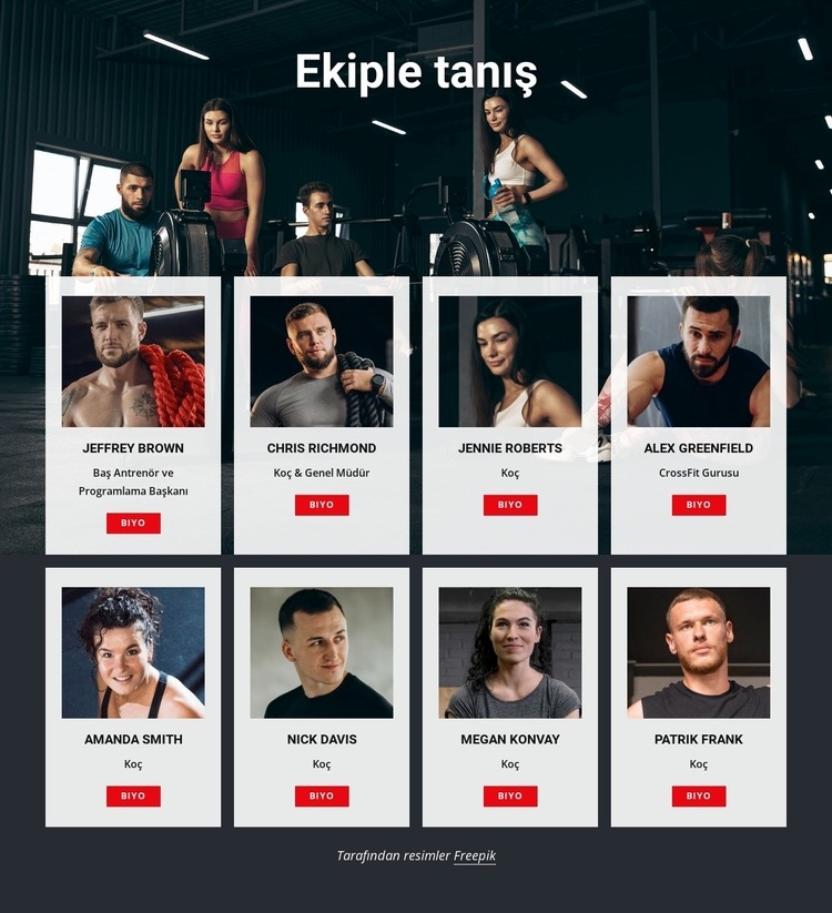 Crossfit jimnastik antrenörleri Web Sitesi Oluşturucu Şablonları