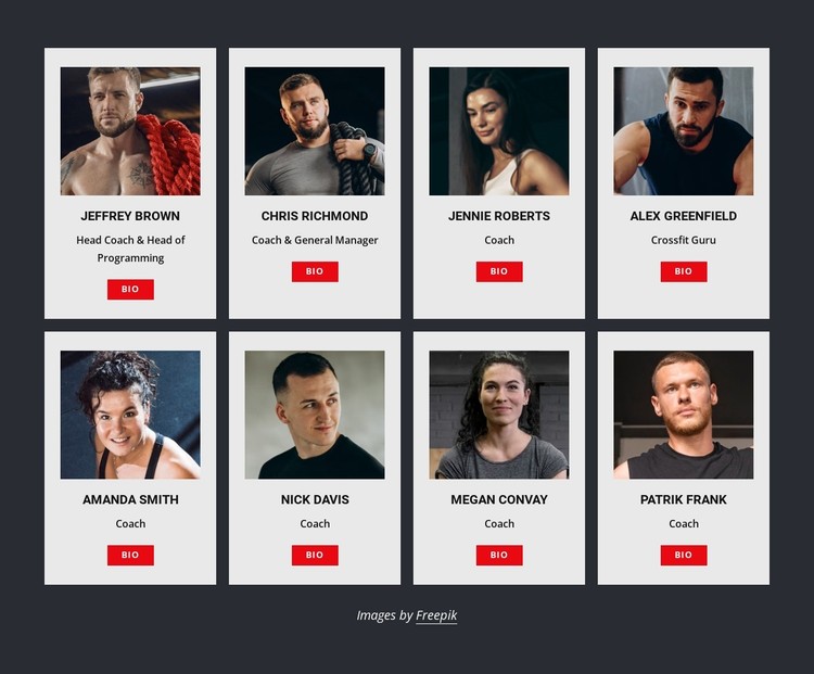 Gym coaches CSS Template