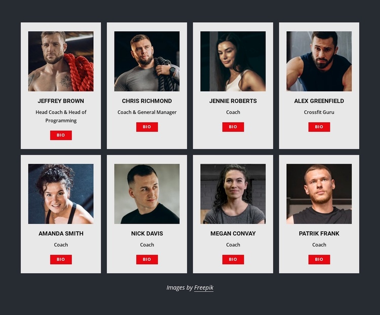 Gym coaches Website Template