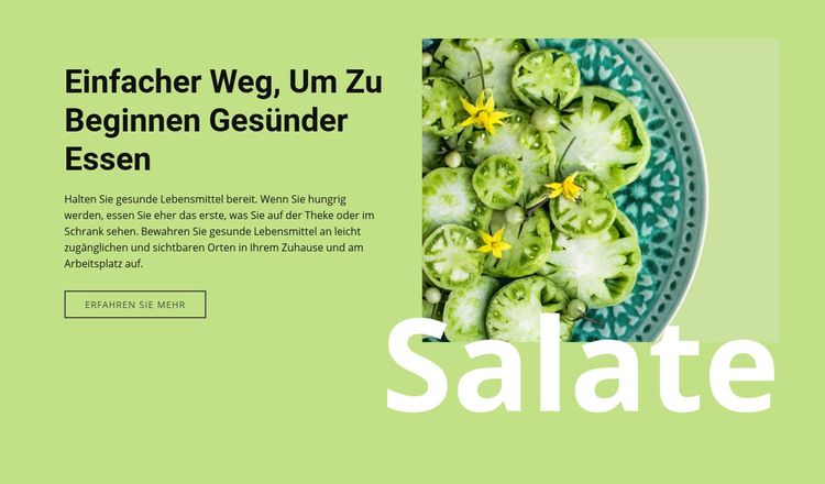 Gesünder essen HTML-Vorlage