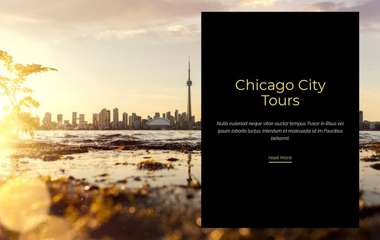 Chicago City Tours Landing Page