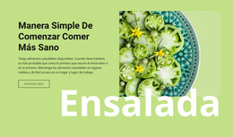 Comer Mas Sano - Descarga Gratuita De Plantilla De Sitio Web