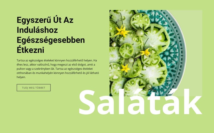 Egészségesebben étkezni HTML Sablon