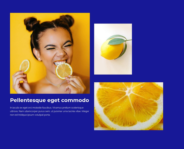 I limoni forniscono vitamina C. Tema WordPress