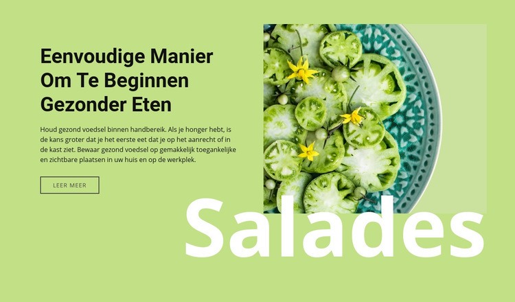 Gezonder eten Html Website Builder