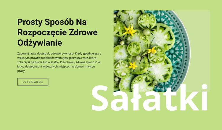 Zdrowe odżywianie Szablon witryny sieci Web