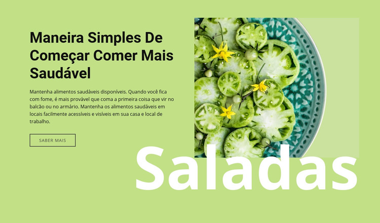 Comer mais saudável Modelo HTML