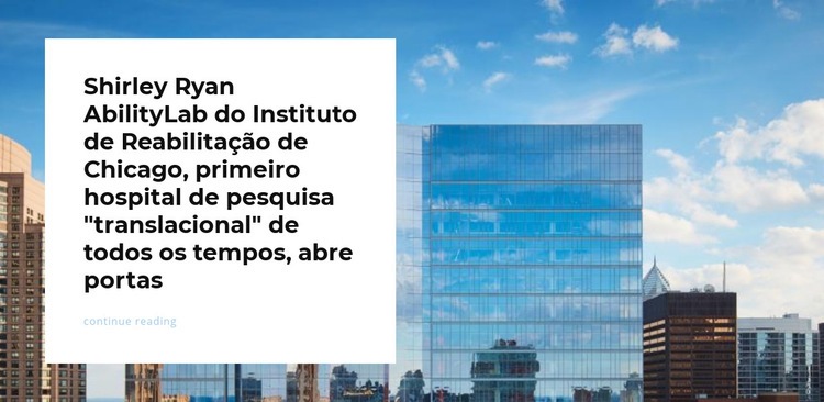 Hospital de pesquisa Design do site