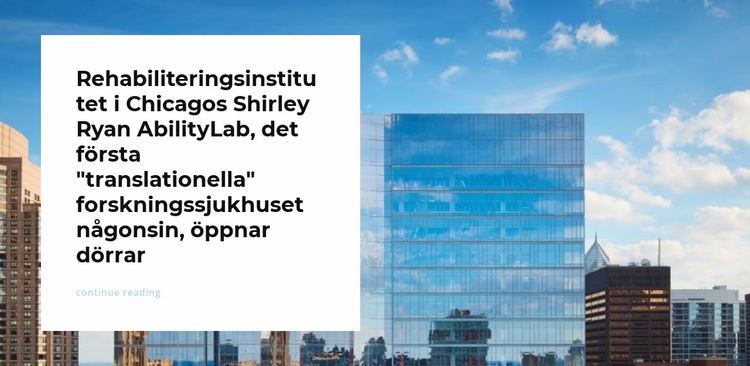 Forskningssjukhus Webbplats mall