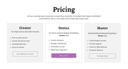 Creator Ad Other Pricing Plans CSS Form Template