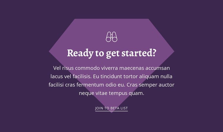 Ready to get started CSS Template