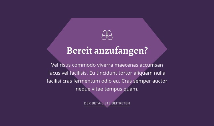 Bereit anzufangen CSS-Vorlage