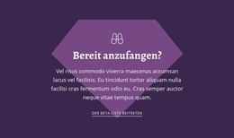 Bereit Anzufangen – Benutzerdefiniertes WordPress-Theme