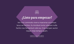 Listo Para Empezar - Maqueta De Diseño Web