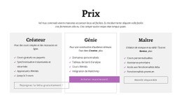 Créateur Et Autres Plans Tarifaires - Free HTML Website Builder