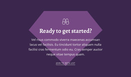 Ready To Get Started - HTML Page Template