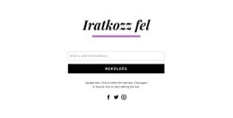 Feliratkozási Űrlap És Közösségi Ikonok – Weboldal Tervezés