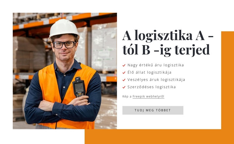 A logisztika A -tól B -ig terjed Sablon