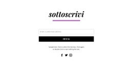 Modulo Di Iscrizione E Icone Social - Ispirazione Per Il Design Del Sito Web