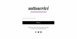 Modulo Di Iscrizione E Icone Social - Ispirazione Per Il Mockup Del Sito Web