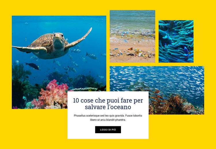 Le cose salvano l'oceano Modello HTML5