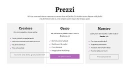 Modello Di Una Pagina Per Creator E Altri Piani Tariffari