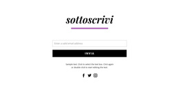 Modulo Di Iscrizione E Icone Social - Tema WordPress Definitivo