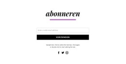 Inschrijfformulier En Sociale Pictogrammen Gratis CSS-Websitesjabloon