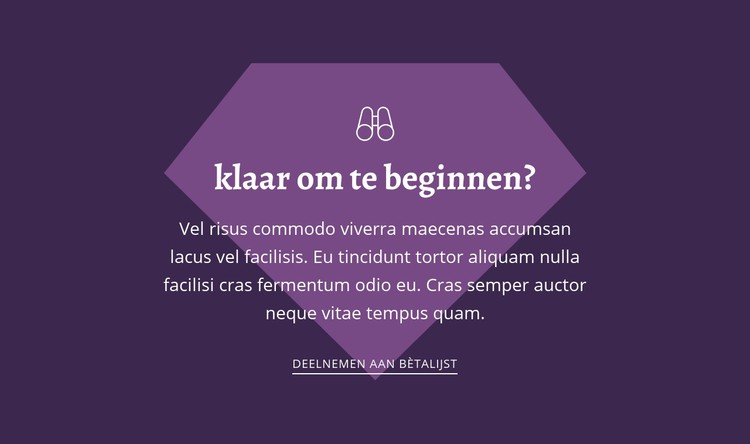 Klaar om te beginnen CSS-sjabloon