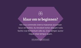 Klaar Om Te Beginnen - HTML-Paginasjabloon