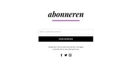 Inschrijfformulier En Sociale Pictogrammen - Website-Ontwerp