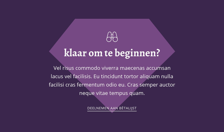 Klaar om te beginnen WordPress-thema