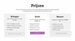 Creator Ad Andere Tariefplannen