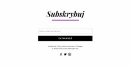 Subskrybuj Formularze I Ikony Społecznościowe - Drag And Drop HTML Builder