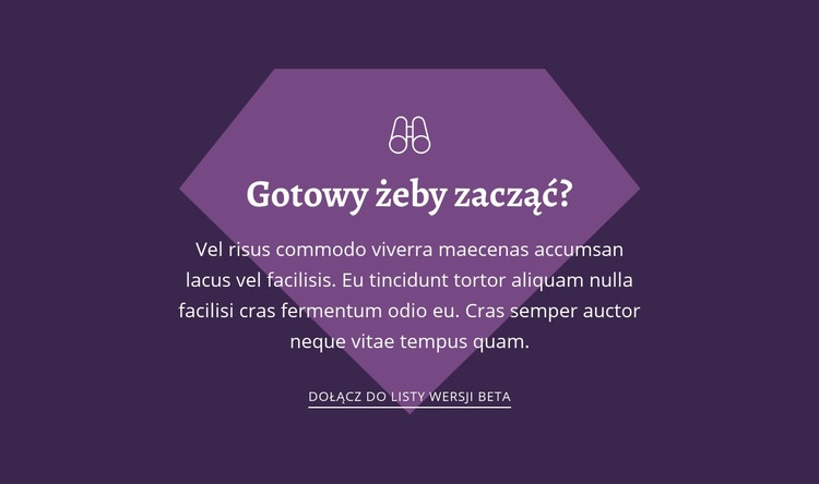 gotowy żeby zacząć Makieta strony internetowej