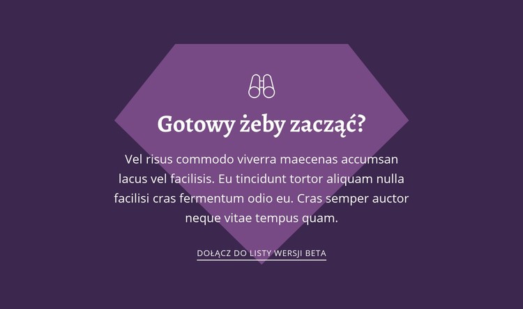 gotowy żeby zacząć Szablon CSS